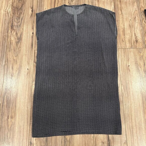 Vince Cap Sleeve  100% silk tunic Popover dress size S/P Mini Black/white - Picture 1 of 8